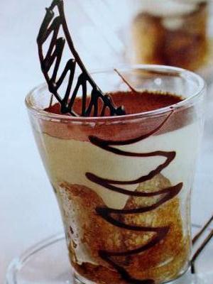 mousse with dark chocolate